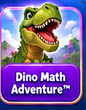 Dino Math Adventure™ illustrated adventure artwork
